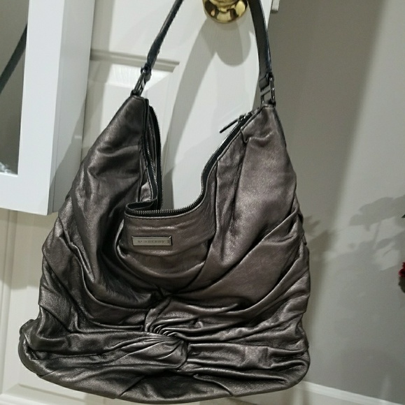 Burberry Metallic silver grey knot hobo bag - Picture 1 of 7